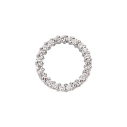 14K White Gold Ladies Circle Diamond Pendant 0.46ct