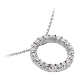 14K White Gold Ladies Circle Diamond Pendant 1.40ct 8 14K White Gold Ladies Circle Diamond Pendant 1.40ct -Outlet Radiant Bijou Store 14k gold ladies circle diamond pendant 140ct p 28220 back white 20220426