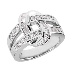 14K White Gold Ladies Diamond Ring 1.08ct