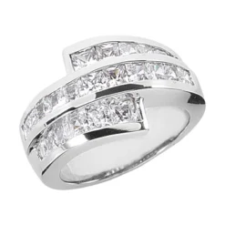 14K White Gold Ladies Diamond Ring 2.42ct