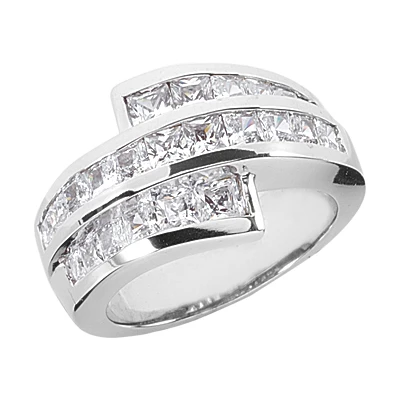 14K White Gold Ladies Diamond Ring 2.42ct 3 14K White Gold Ladies Diamond Ring 2.42ct