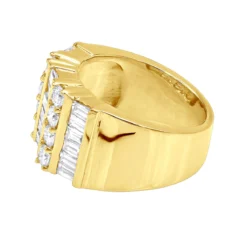 14K Yellow Gold Ladies Diamond Ring 2.60ct -Outlet Radiant Bijou Store 14k gold ladies diamond ring 260ct p 29263 backye