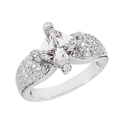 14K White Gold Ladies Diamond Ring 2.66ct 3 14K White Gold Ladies Diamond Ring 2.66ct