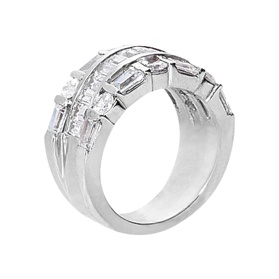 14K White Gold Ladies Diamond Ring 3.58ct 11.4mm 5 14K White Gold Ladies Diamond Ring 3.58ct 11.4mm - Image 3