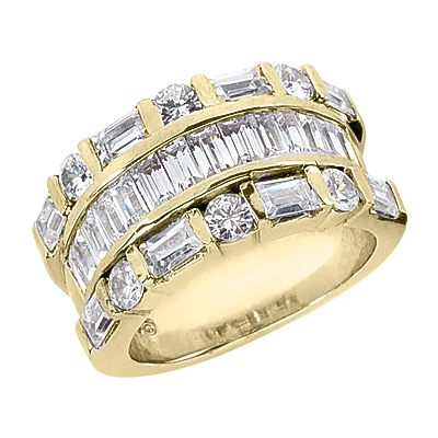 14K White Gold Ladies Diamond Ring 3.58ct 11.4mm 4 14K White Gold Ladies Diamond Ring 3.58ct 11.4mm - Image 2