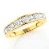 Thin 14K Yellow Gold Ladies Round Diamond Wedding Band 1.18ct -Outlet Radiant Bijou Store 14k gold ladies round diamond wedding band 118ct 1