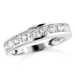 Thin 14K Yellow Gold Ladies Round Diamond Wedding Band 1.18ct -Outlet Radiant Bijou Store 14k gold ladies round diamond wedding band 118ct 4