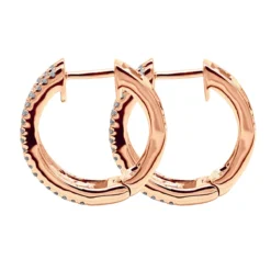 14K White Gold Natural Blue Sapphire And Diamond Huggie Earrings For Women 1ct -Outlet Radiant Bijou Store 14k gold natural blue sapphire and diamond huggie earrings for women 085ct backro