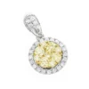 14K White Gold Natural Yellow Diamonds Ladies Circle Pendant 1 Carat -Outlet Radiant Bijou Store 14k gold natural yellow diamonds ladies circle pendant 1 carat mainwh