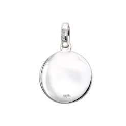 14K White Gold Palm Tree Circle Diamond Pendant 0.1ct Small Charm -Outlet Radiant Bijou Store 14k gold palm tree circle diamond pendant 010ct p 35181 backwh