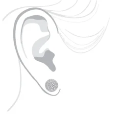 14K White Gold Pave Diamond Earrings For Men & Women 3/4ct Studs Real Diamonds -Outlet Radiant Bijou Store 14k gold pave diamond earrings for men women 34ct studs real diamonds bodwh