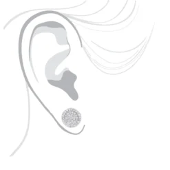 14K White Gold Pave Round Diamond Stud Earrings 0.35ct By Luxurman -Outlet Radiant Bijou Store 14k gold pave round diamond stud earrings 035ct by luxurman bodwh