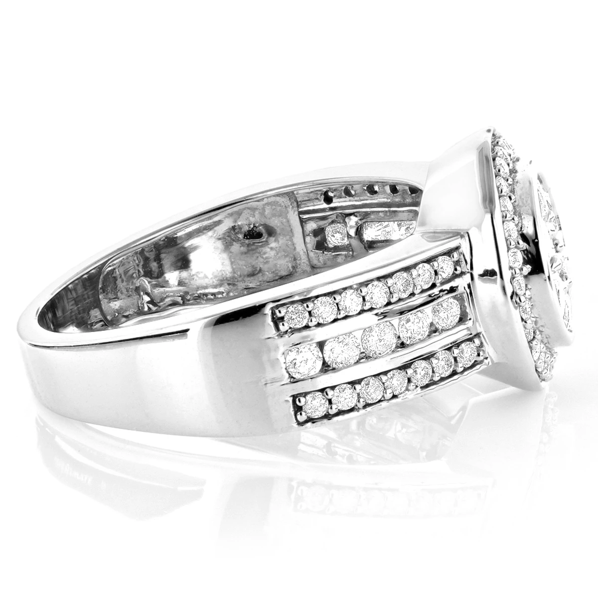 14K White Gold Pre-Set Diamond Engagement Ring 1.21ct 6 14K White Gold Pre-Set Diamond Engagement Ring 1.21ct - Image 4