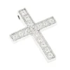 14K White Gold Princess Cut Diamond Cross Necklace 2.55ct -Outlet Radiant Bijou Store 14k gold princess cut diamond cross necklace 255ct p 26540 wh