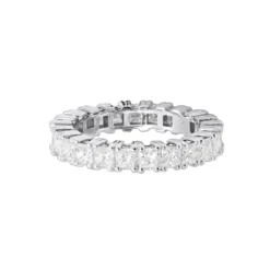 14K White Gold Princess Cut Diamond Eternity Ring 3.74ct 4.4mm -Outlet Radiant Bijou Store 14k gold princess cut diamond eternity ring 374ct p 24924 backwh