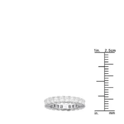 14K White Gold Princess Cut Diamond Eternity Ring 3.74ct 4.4mm -Outlet Radiant Bijou Store 14k gold princess cut diamond eternity ring 374ct p 24924 rulerwh