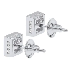 14K White Gold Princess Cut Diamond Stud Earrings For Men & Women 1 Carat 13 14K White Gold Princess Cut Diamond Stud Earrings For Men & Women 1 Carat -Outlet Radiant Bijou Store 14k gold princess cut diamond stud earrings 092ct p 5681 back white