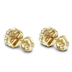 14K White Gold Prong Round Diamond Clusters Earrings 1ct Studs -Outlet Radiant Bijou Store 14k gold prong round diamond clusters earrings 100ct p 5812 backye