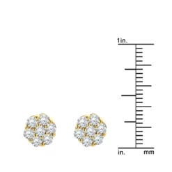 14K White Gold Prong Round Diamond Clusters Earrings 1ct Studs -Outlet Radiant Bijou Store 14k gold prong round diamond clusters earrings 100ct p 5812 rulerye