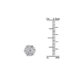 14K White Gold Prong Round Diamond Clusters Earrings 1.2ct Studs 17 14K White Gold Prong Round Diamond Clusters Earrings 1.2ct Studs -Outlet Radiant Bijou Store 14k gold prong round diamond clusters earrings 12ct studs rulerwh