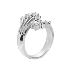 14K White Gold Right Hand Diamond Ladies Ring 0.42ct -Outlet Radiant Bijou Store 14k gold right hand diamond ladies ring 042ct p 29813 back white