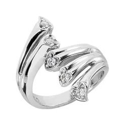 14K White Gold Right Hand Diamond Ring 0.20ct