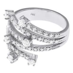 14K White Gold Right Hand Diamond Ring 0.94ct -Outlet Radiant Bijou Store 14k gold right hand diamond ring 094ct p 29755 back white 1669662188