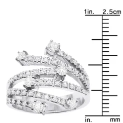 14K White Gold Right Hand Diamond Ring 0.94ct -Outlet Radiant Bijou Store 14k gold right hand diamond ring 094ct p 29755 ruler white
