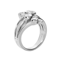 14K White Gold Right Hand Diamond Ring 1.10ct -Outlet Radiant Bijou Store 14k gold right hand diamond ring 110ct p 29746 back white