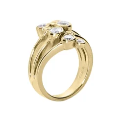 14K White Gold Right Hand Diamond Ring 1.10ct -Outlet Radiant Bijou Store 14k gold right hand diamond ring 110ct p 29746 back yellow