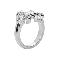 14K White Gold Right Hand Diamond Ring 1.20ct -Outlet Radiant Bijou Store 14k gold right hand diamond ring 120ct p 29751 back white