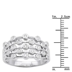 14K White Gold Right Hand Ladies Diamond Ring 0.46ct -Outlet Radiant Bijou Store 14k gold right hand ladies diamond ring 046ct p 29824 rulerwh