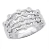 14K White Gold Right Hand Ladies Diamond Ring 0.46ct