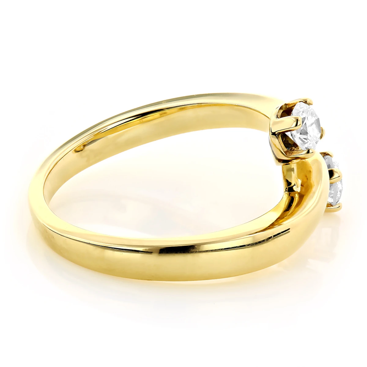 14K Yellow Gold Right Hand Ladies Diamond Ring 0.50ct 6 14K Yellow Gold Right Hand Ladies Diamond Ring 0.50ct - Image 4