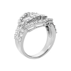 14K White Gold Right Hand Ladies Diamond Ring 1ct 18.4mm -Outlet Radiant Bijou Store 14k gold right hand ladies diamond ring 1ct p 29819 back white