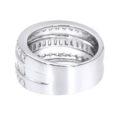 Unique Wedding Bands 14K White Gold VS Round And Baguette Diamond Ring 2.86ct 11 Unique Wedding Bands 14K White Gold VS Round And Baguette Diamond Ring 2.86ct -Outlet Radiant Bijou Store 14k gold round baguette diamond band 286ct p 6124 backwh