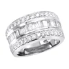 Unique Wedding Bands 14K White Gold VS Round And Baguette Diamond Ring 2.86ct 1 Unique Wedding Bands 14K White Gold VS Round And Baguette Diamond Ring 2.86ct -Outlet Radiant Bijou Store 14k gold round baguette diamond band 286ct p 6124 wh