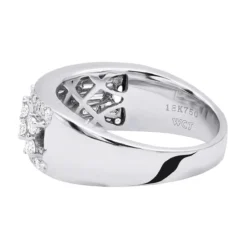 14K White Gold Round & Baguette Diamond Bands Item 1.10ct -Outlet Radiant Bijou Store 14k gold round baguette diamond bands item 110ct p 6097 back white