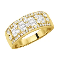 14K White Gold Round & Baguette Diamond Bands Item 1.10ct -Outlet Radiant Bijou Store 14k gold round baguette diamond bands item 110ct p 6097 yellow