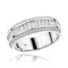 14K White Gold Round Baguette Diamond Wedding Band 1.65ct -Outlet Radiant Bijou Store 14k gold round baguette diamond wedding band 165ct 2 1