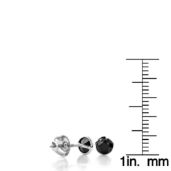 14K White Gold Round Black Diamond Stud Earrings Bezel 0.75ct 13 14K White Gold Round Black Diamond Stud Earrings Bezel 0.75ct -Outlet Radiant Bijou Store 14k gold round black diamond stud earrings bezel 075ct p 6223 rulerwh