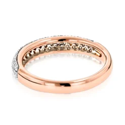 Thin 14K Rose Gold Round Cut Pave Diamond Band 0.75 Carat -Outlet Radiant Bijou Store 14k gold round cut pave diamond band 1 carat p 5746 backro