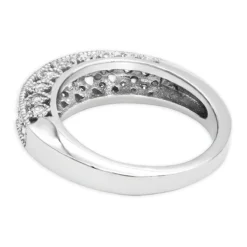14K White Gold Round Diamond Band With Milgrain 0.57ct -Outlet Radiant Bijou Store 14k gold round diamond band with milgrain 057ct p 6313 backwh