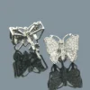 14K White Gold Round Diamond Butterfly Earrings For Women 0.50ct -Outlet Radiant Bijou Store 14k gold round diamond butterfly earrings 050ct p 6405