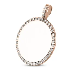 14K White Gold Round Diamond Circle Pendant 0.40ct -Outlet Radiant Bijou Store 14k gold round diamond circle pendant 040ct p 27301 back rose 20220426