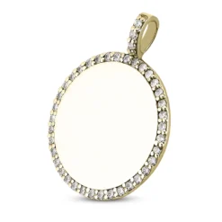 14K White Gold Round Diamond Circle Pendant 0.40ct -Outlet Radiant Bijou Store 14k gold round diamond circle pendant 040ct p 27301 back yellow 20220426