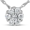 14K White Gold Round Diamond Cluster Pendant 0.14ct -Outlet Radiant Bijou Store 14k gold round diamond cluster pendant 014ct p 27348 white 20220426