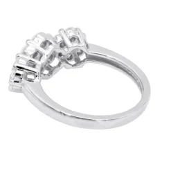 14K White Gold Round Diamond Cluster Ring Flower 0.78ct -Outlet Radiant Bijou Store 14k gold round diamond cluster ring flower 078ct p 5829 backwh