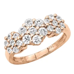 14K White Gold Round Diamond Cluster Ring Flower 0.78ct -Outlet Radiant Bijou Store 14k gold round diamond cluster ring flower 078ct p 5829 ro