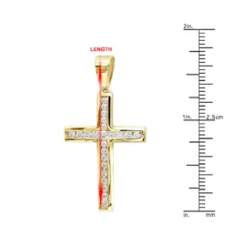 14K White Gold Round Diamond Cross Necklace 1.36ct -Outlet Radiant Bijou Store 14k gold round diamond cross necklace 136ct p 26526 rulerye